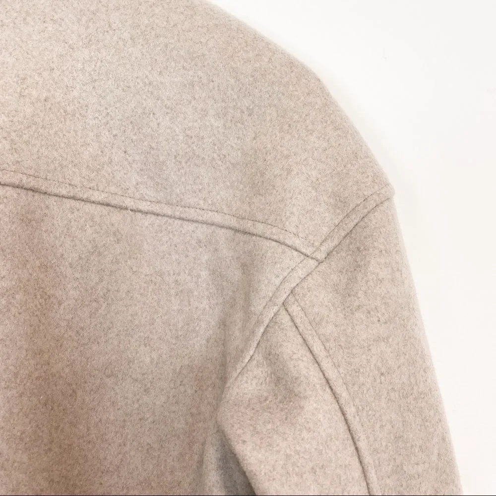 Anthropologie Avec Les Filles Oat Melange Oversized Faux Wool Shacket NWOT XS-S - Picture 7 of 8